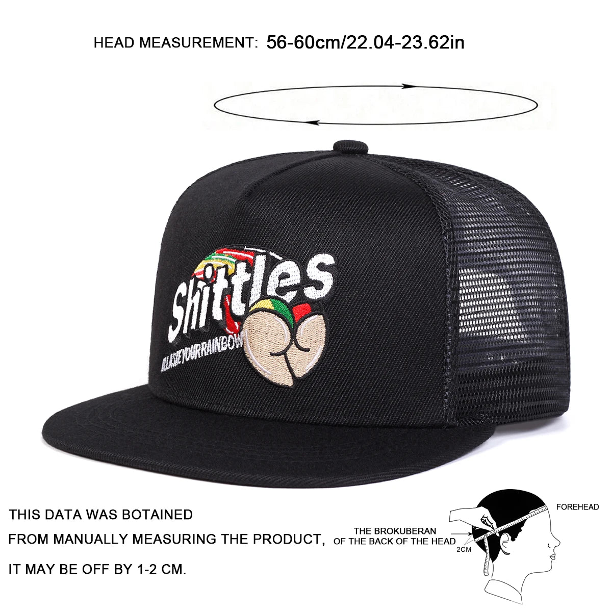 Unisex SHITTLES Embroidery Hip-hop Hat Snapback Cap