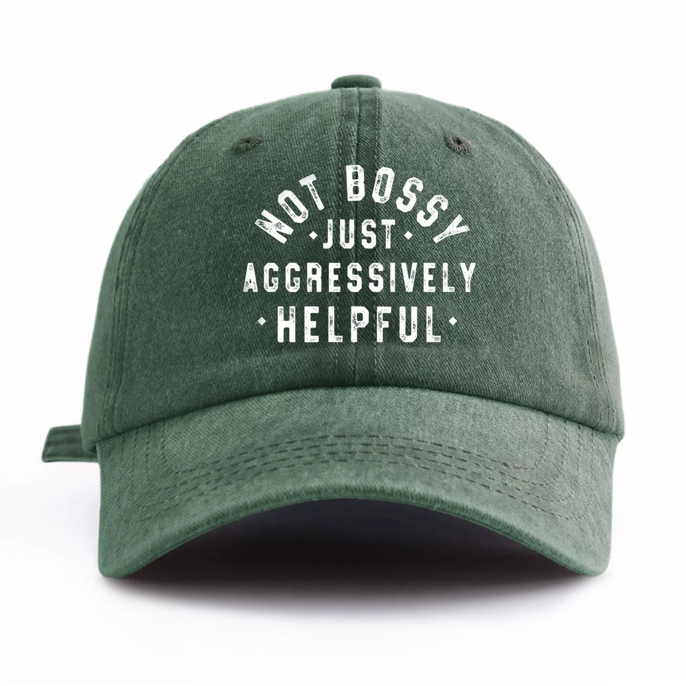 NOT BOSSY Print Washed Baseball Cap