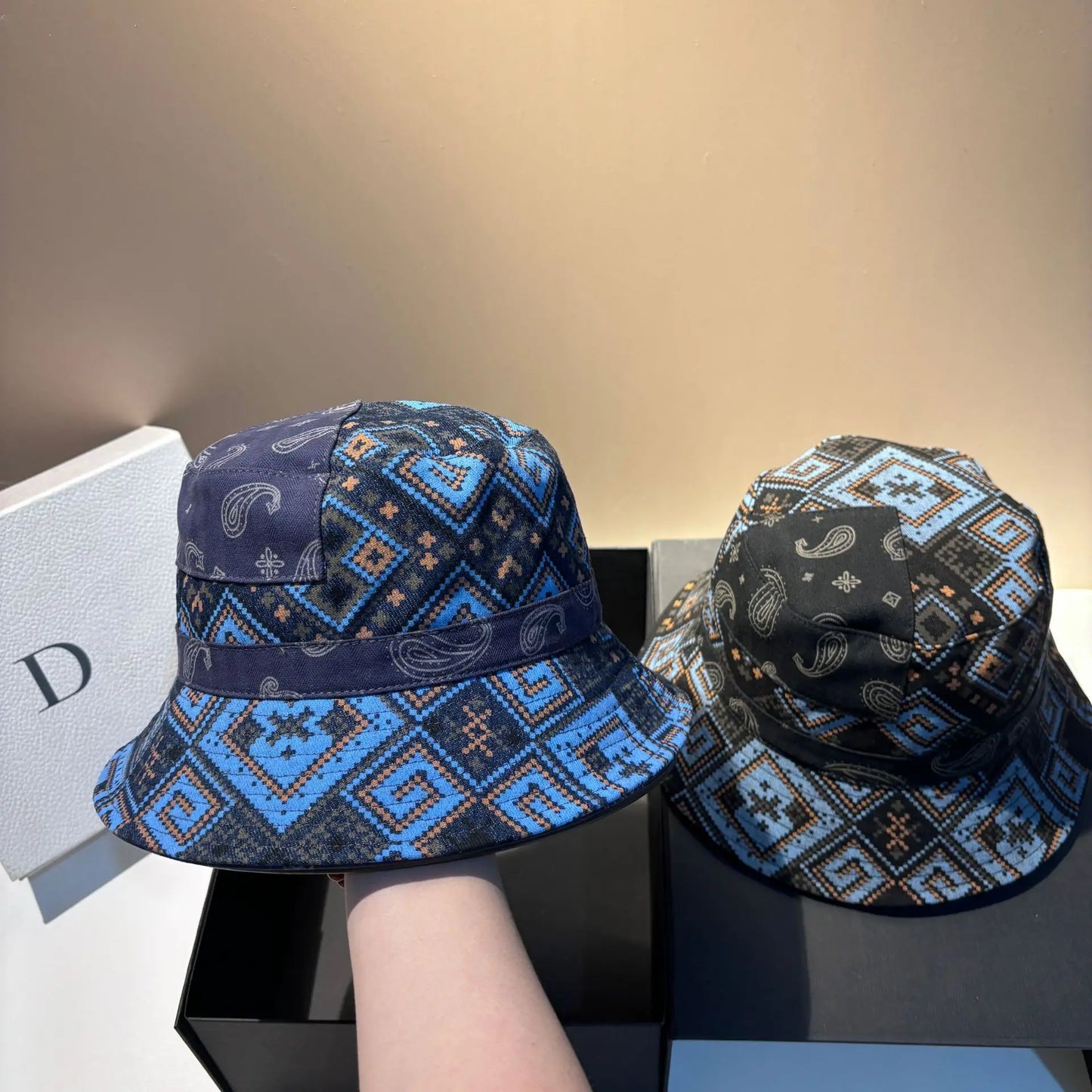 Colorful Patchwork New Bucket Cap