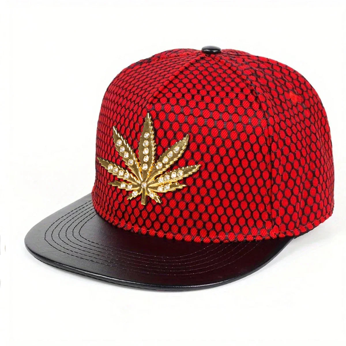 Unisex Diamond Hemp Leaf Label Hip-hop Hats