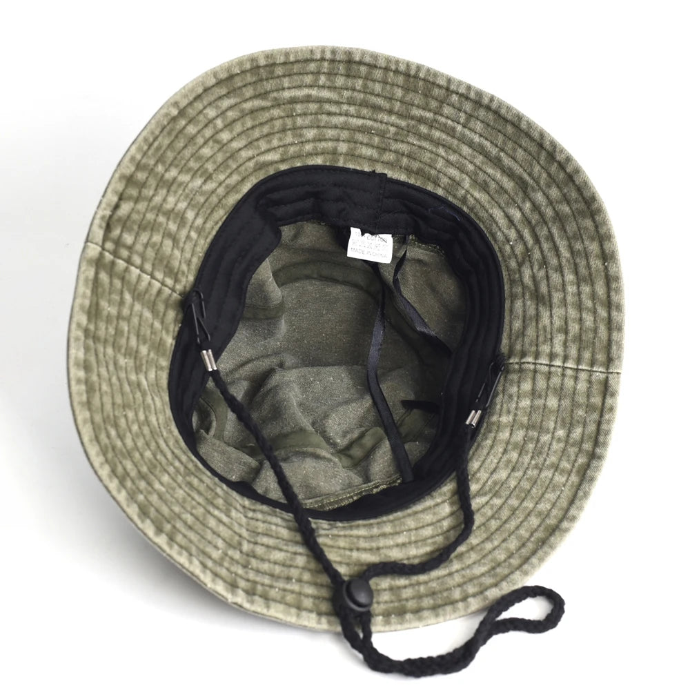 Washed Cotton Bucket Hats Spring Summer Men Women