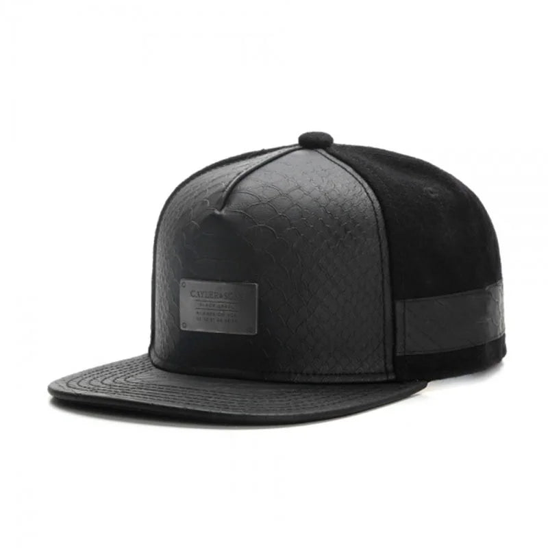 Fashion Brand Leather Cap Snapback Caps for Men Women