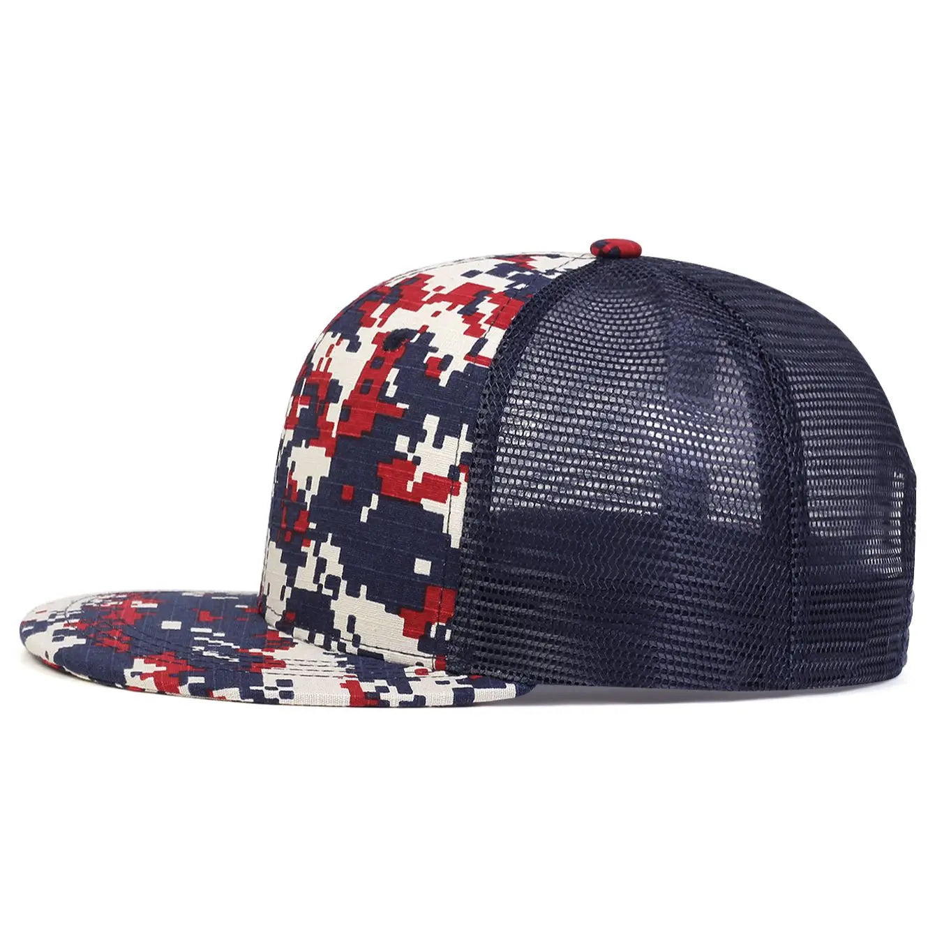 Fashion Hip Hop Baseball Cap Checkered Pattern Print Trucker Caps Cotton Snapback Hat
