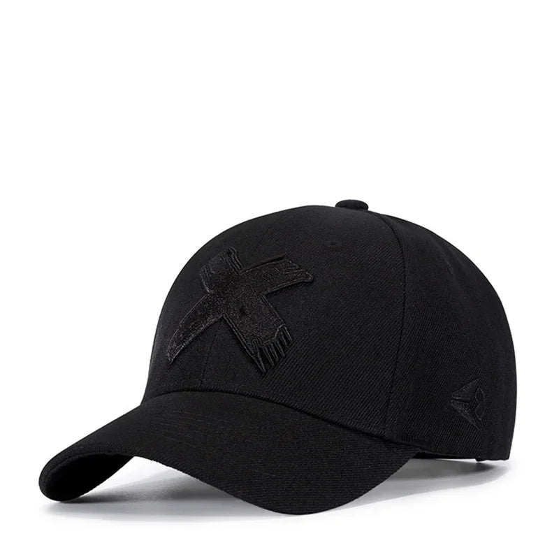 Unisex X Letter Embroidery Baseball Caps
