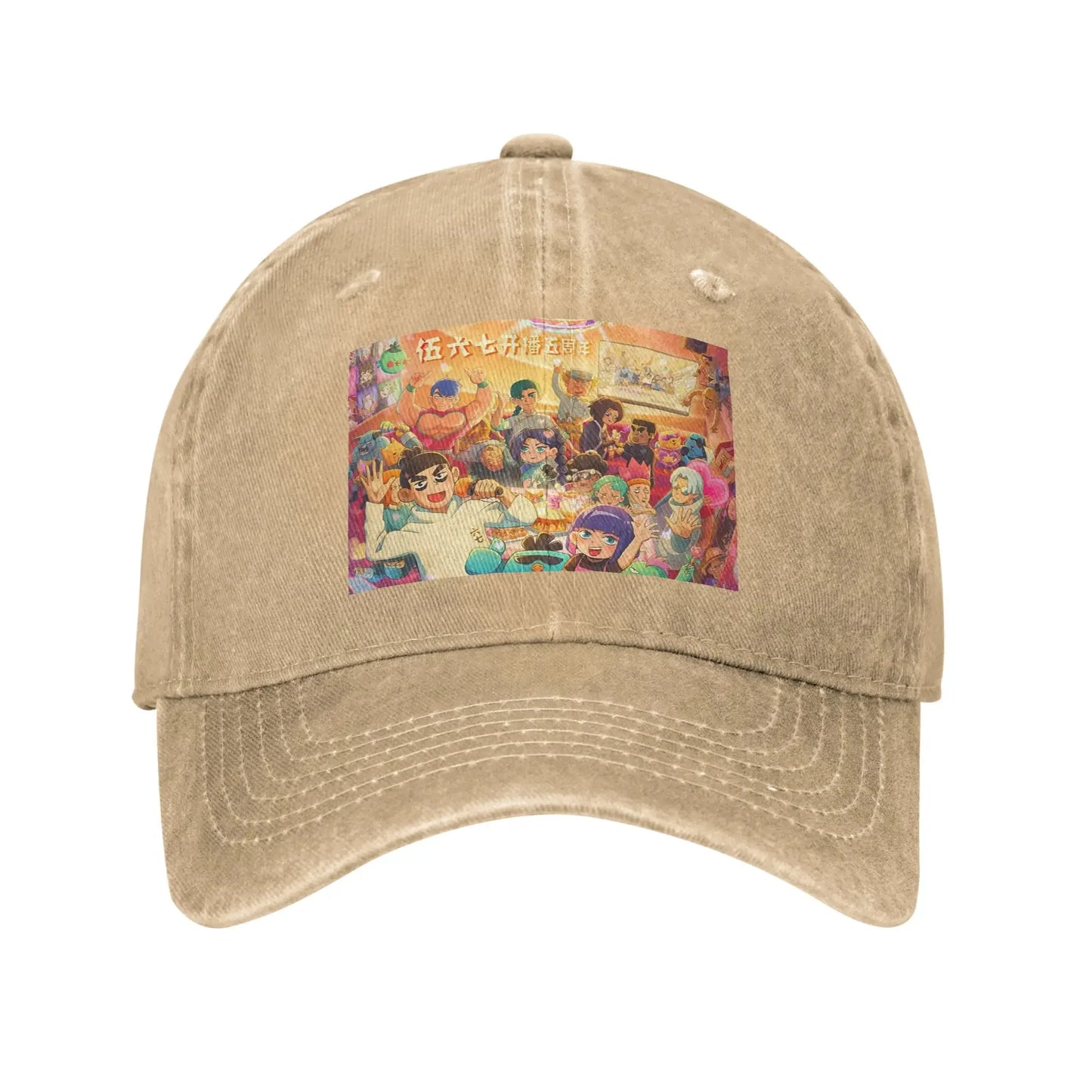 Scissor Seven Action Manga Cartoon Washed Denim Cap Casual Baseball Caps