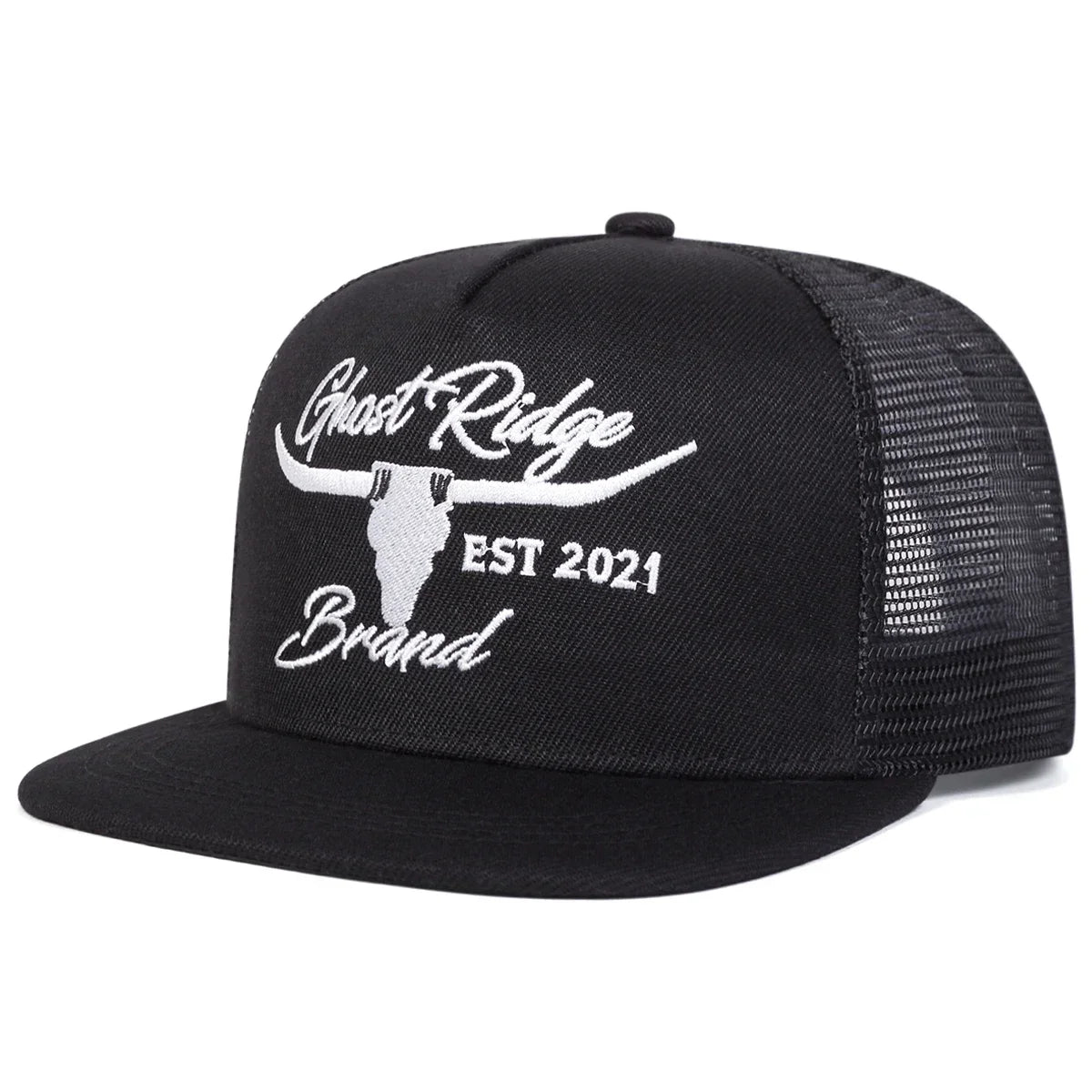 Unisex Bullhead Letter Embroidery Hip-hop Net Hats