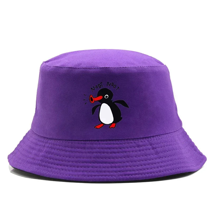 Summer Penguin Bucket Hat Reversible Bob