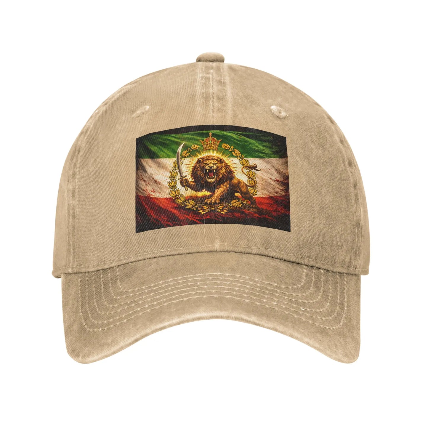 Persian Kingdom Flag Iran Lion Sun Baseball Cap