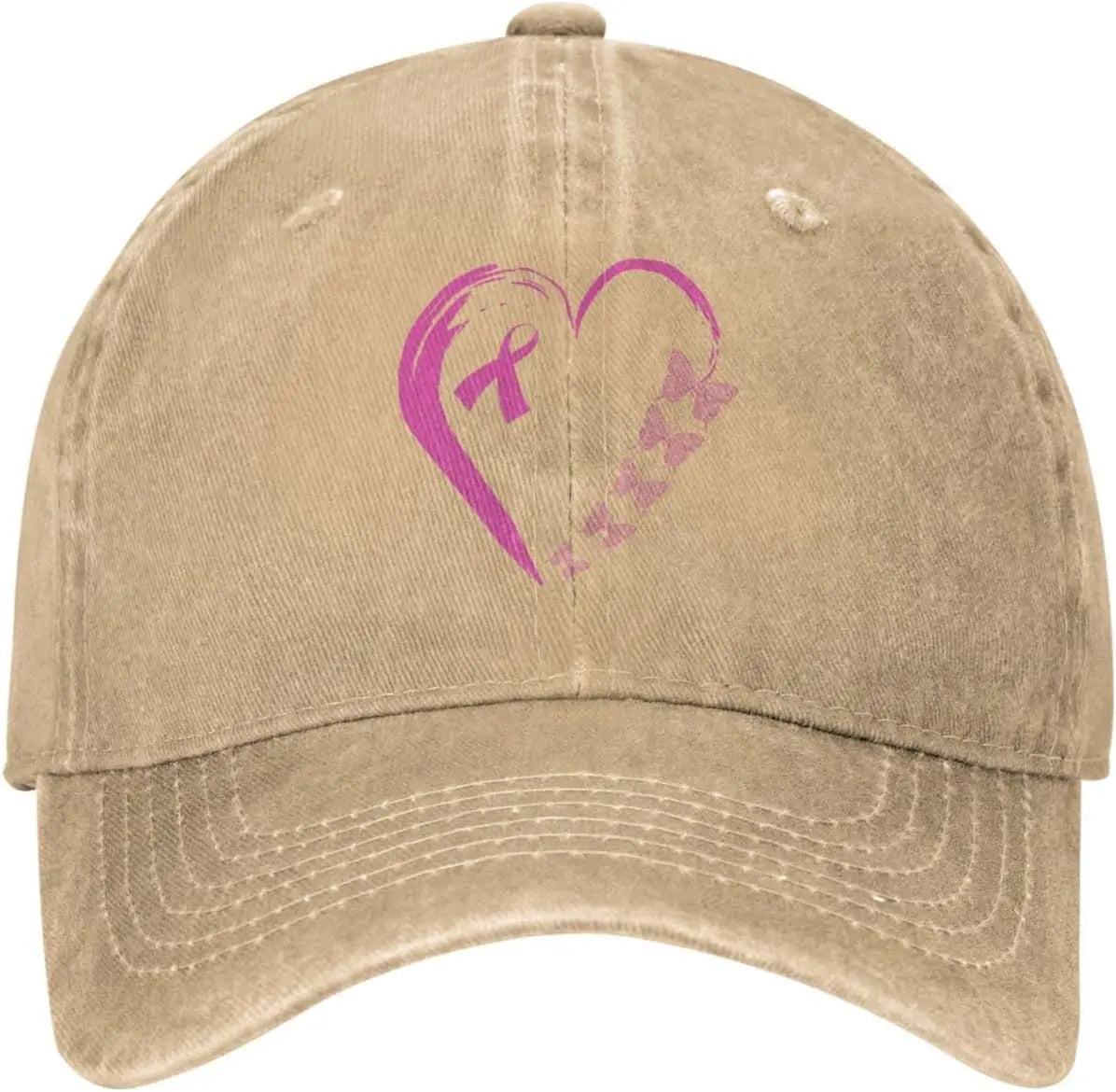I'm A Survivor Heart Pink Ribbon Breast Cancer Awareness Baseball Cap