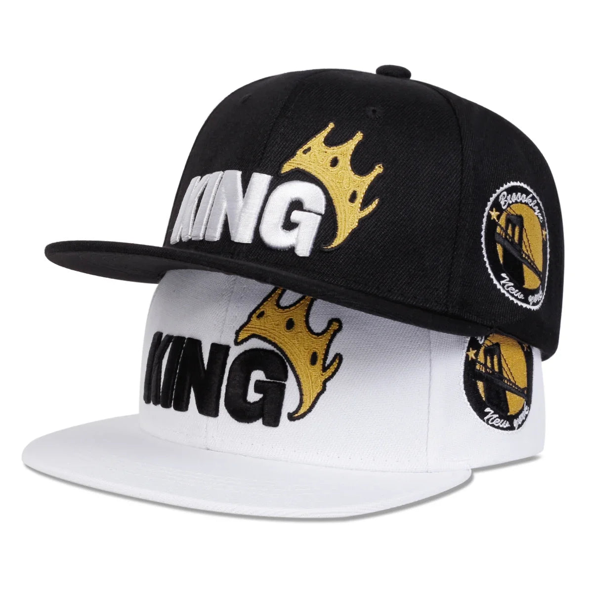 Unisex KING Crown Embroidery Hip-hop Hats Baseball Caps Snapback Caps