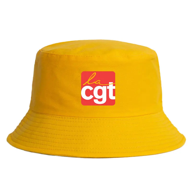 France CGT Reversible Bucket Hats Girl Boy Cotton Summer Hat Men Women
