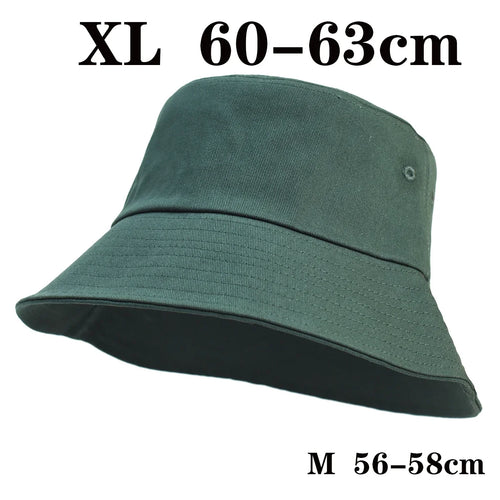 Big Head Man Large Size Sun Hat Women Blank Cap Plus Size Bucket Hats 56-58cm 60-63cm