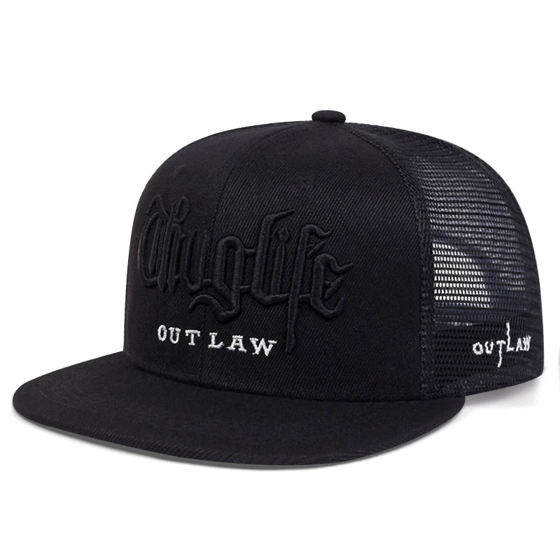 2025 Fashion Fastball CAP Thug Life Embroidery Hip Hop Baseball Cap Snapback Hat
