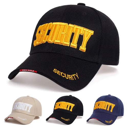 Unisex Security Letter Embroidery Baseball Caps