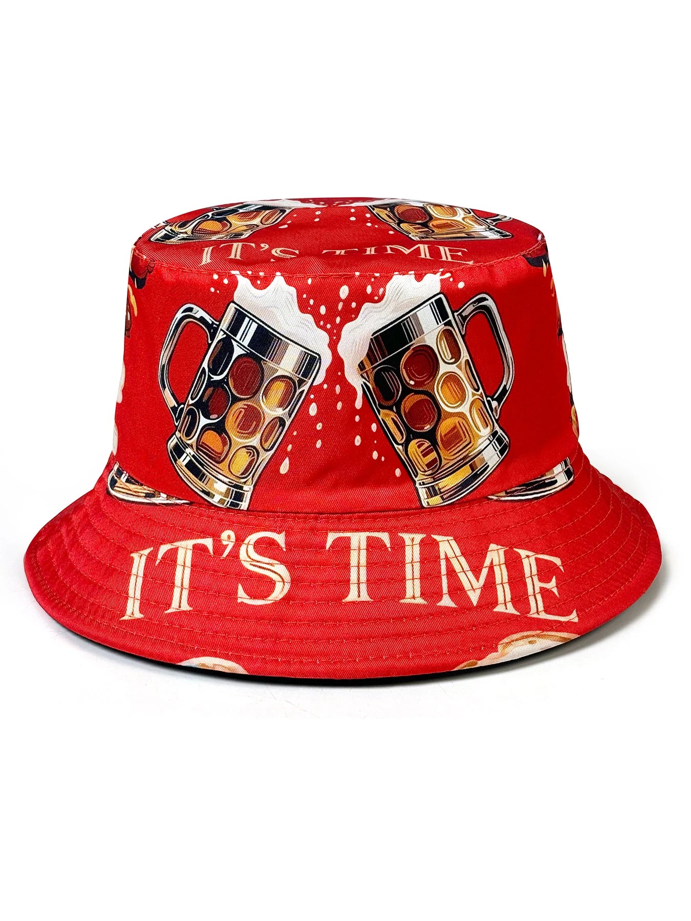 Beer Cheers 3D Graphic Reversible Bucket Hat