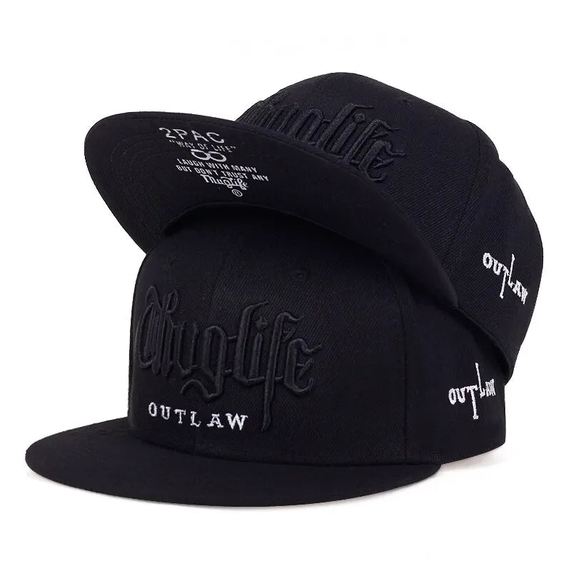 Fashion Fastball CAP ThugLife Embroidery HipHop Baseball Cap Snapback Hat