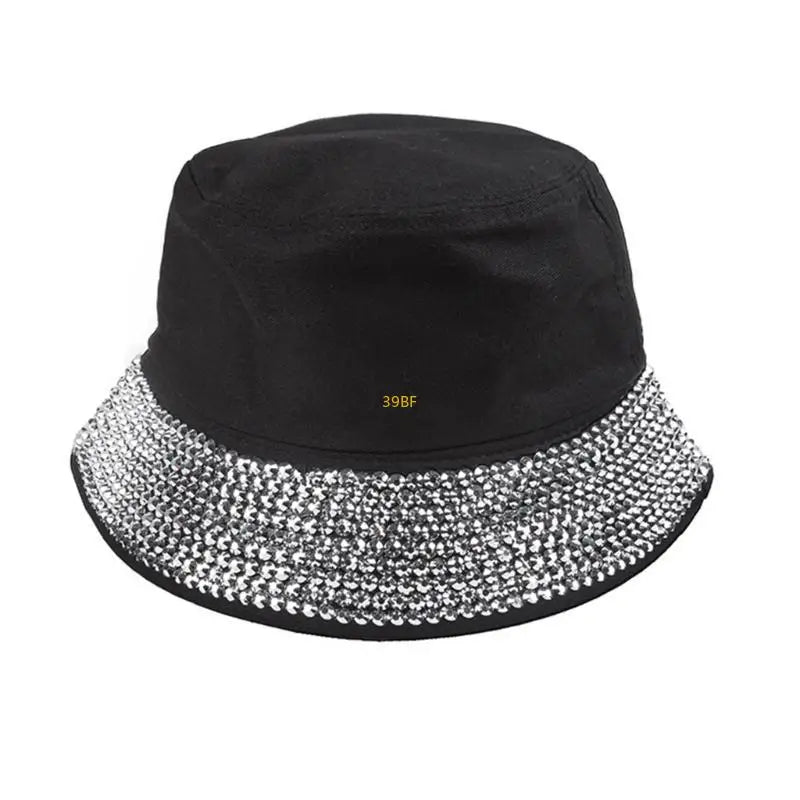 Unisex Bucket Hat Rhinestones Blingbling Fisherman Hat