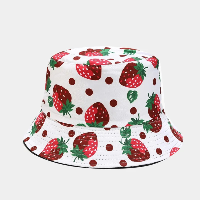 2022 18 Style Cotton Fruit Pattern Print Bucket Hat Fisherman Hat For Men And Women