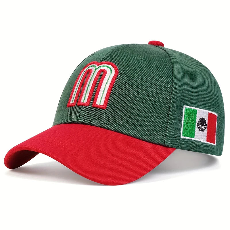 Unisex M Letter Embroidery Baseball Caps
