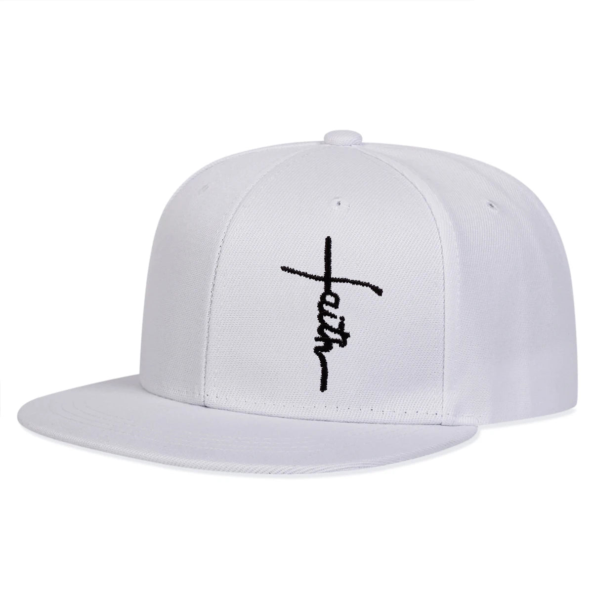 Unisex Faith Letter Cross Embroidery Hip-hop Hats Baseball Caps Sunscreen Hat Snapback Cap
