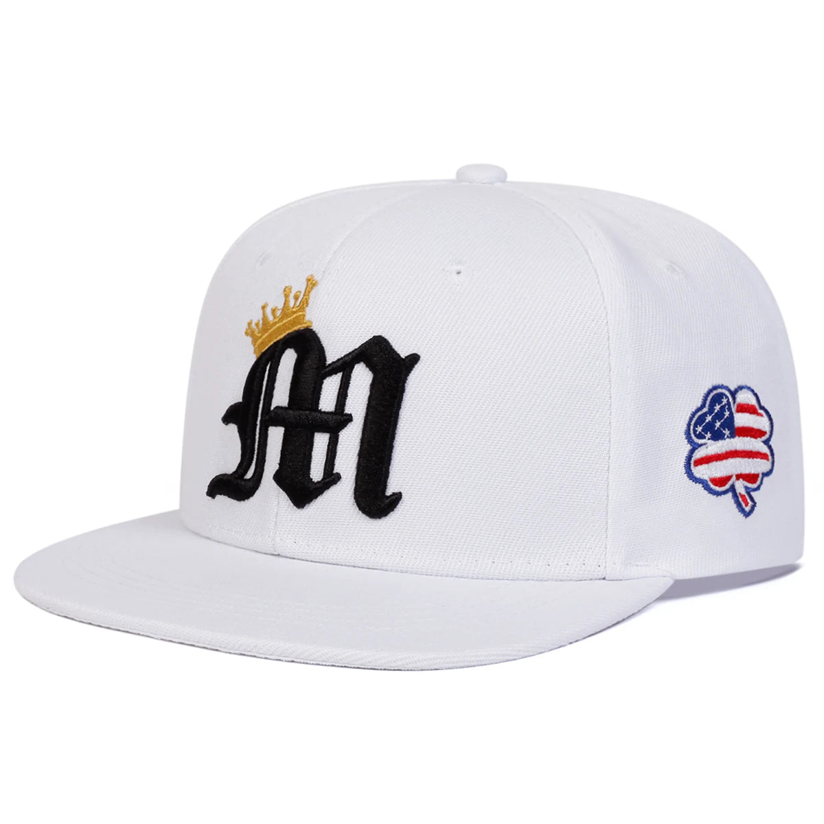 Unisex Letter M Crown Embroidery Hip Hop