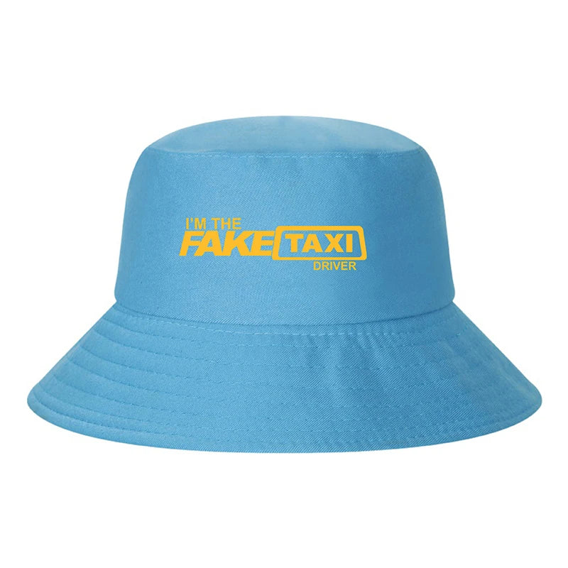Fake Taxi Bucket Hats Cool Fake Taxi Driver Caps Men Sports Bob Bucket Hat Unisex