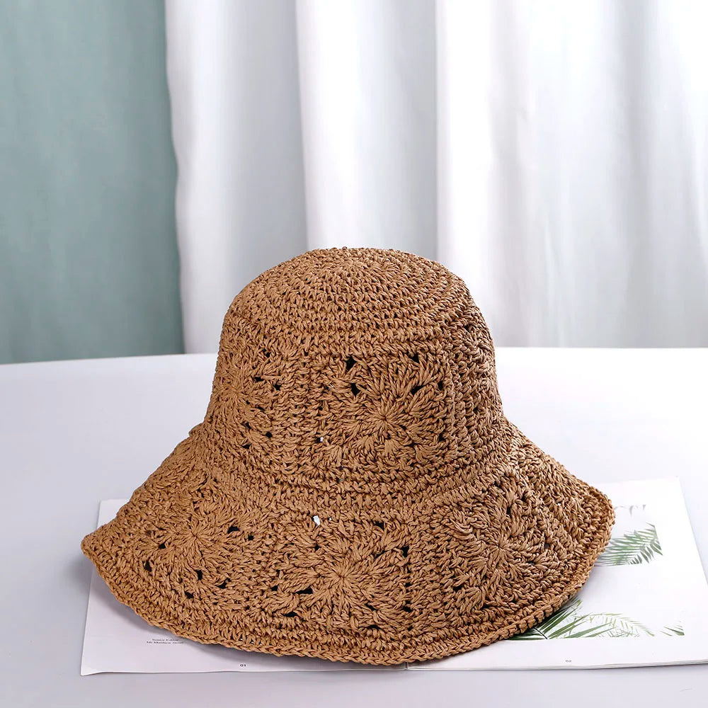 Womens Straw Hats Crochet Hat