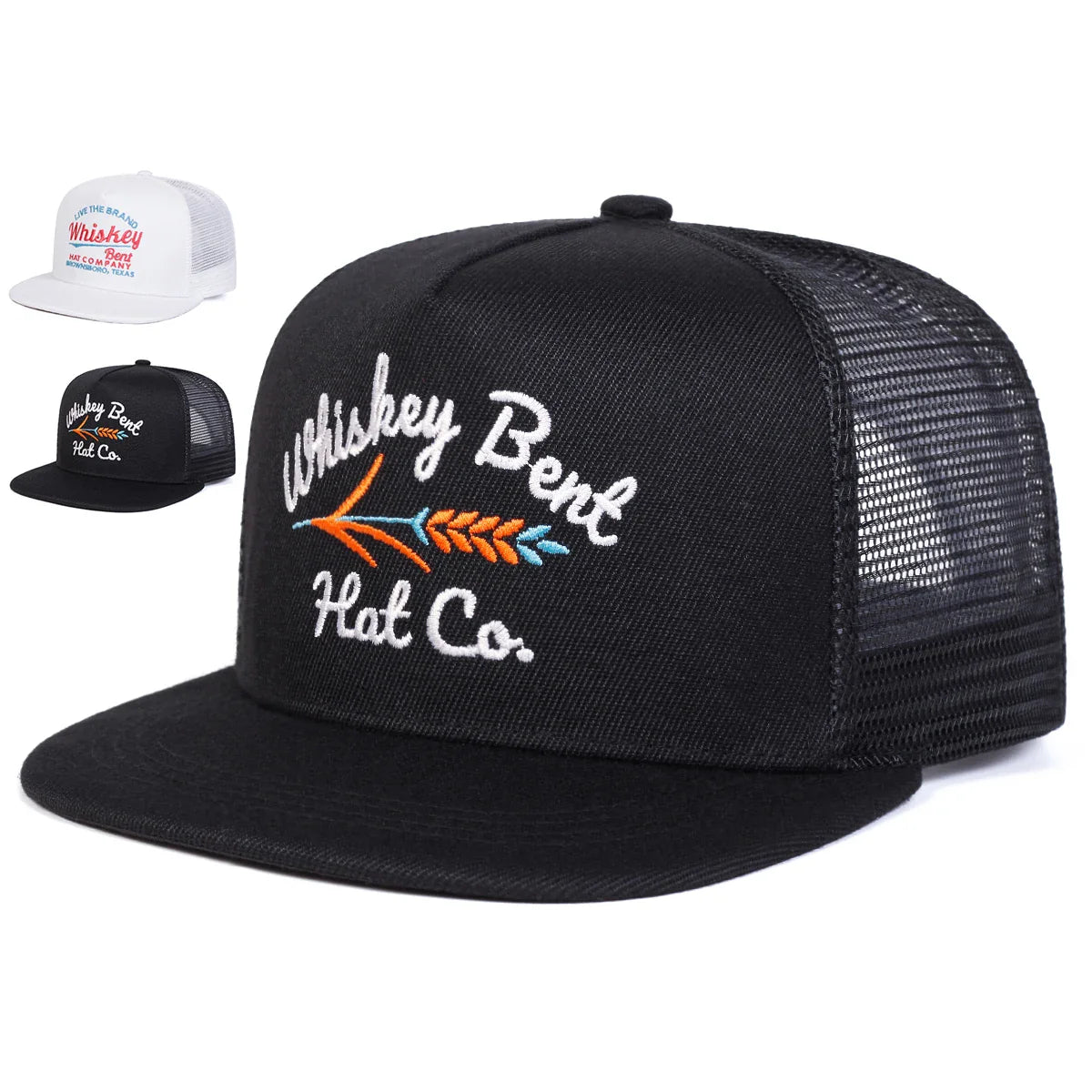 Unisex WHISKEY BENT Letter Embroidery Hip-hop Net Hats