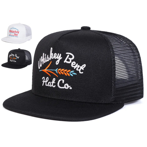 Unisex WHISKEY BENT Letter Embroidery Hip-hop Net Hats