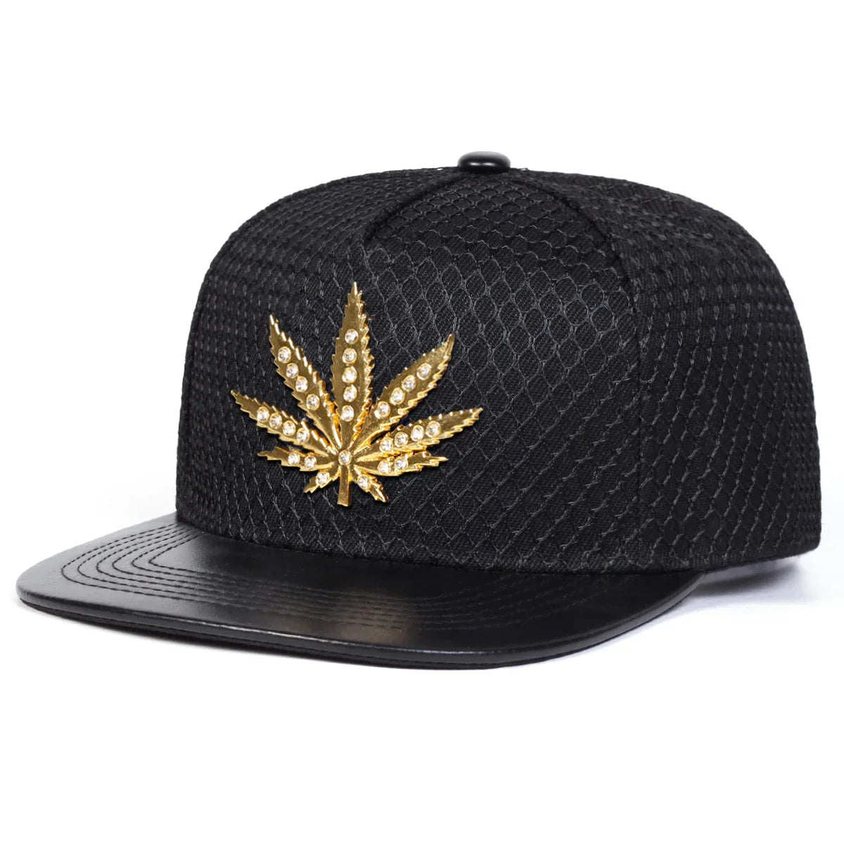 Unisex Diamond Hemp Leaf Label Hip-hop Hats