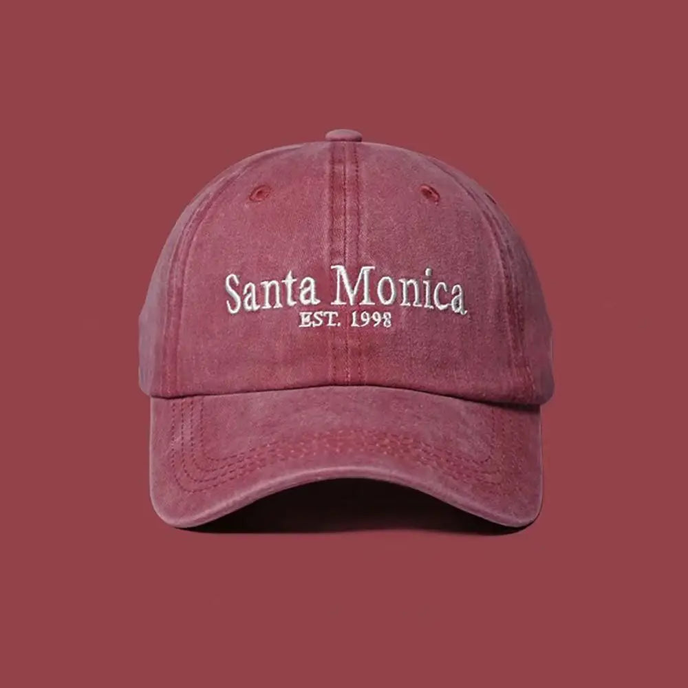 Vintage Letter Embroidered Baseball Cap Face Smaller
