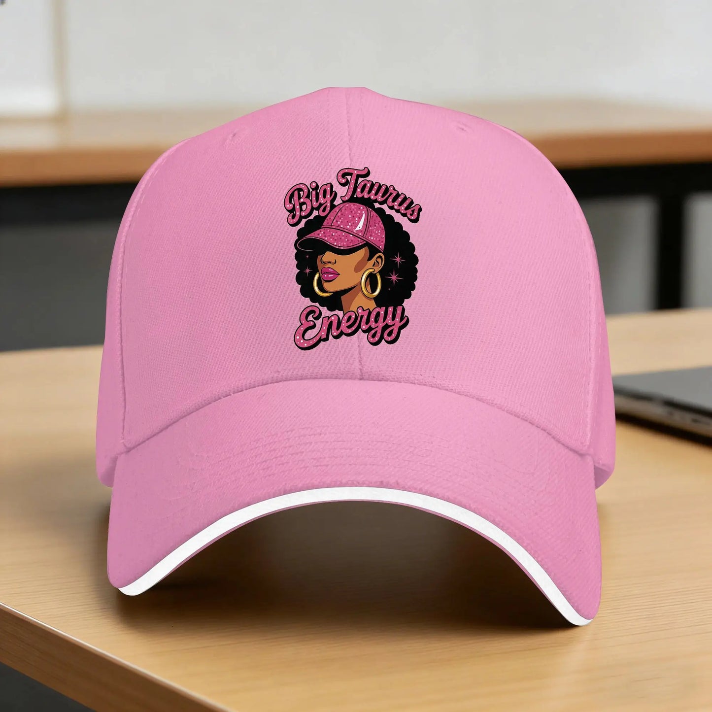 Big Taurus Energy Black Girl Baseball Cap