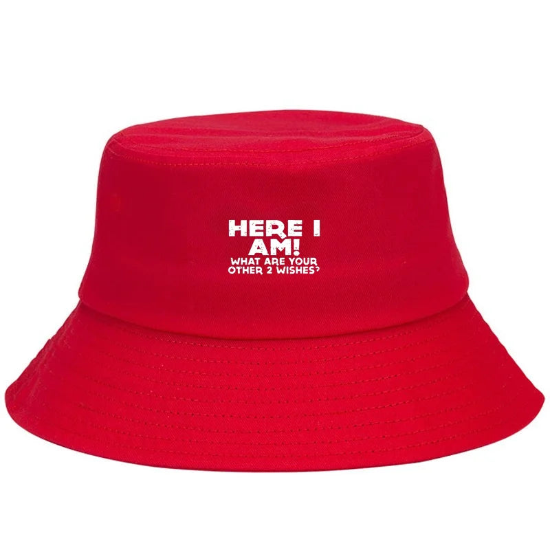 Bucket Hat Cotton Fisherman Hat For Women Men Funny Print