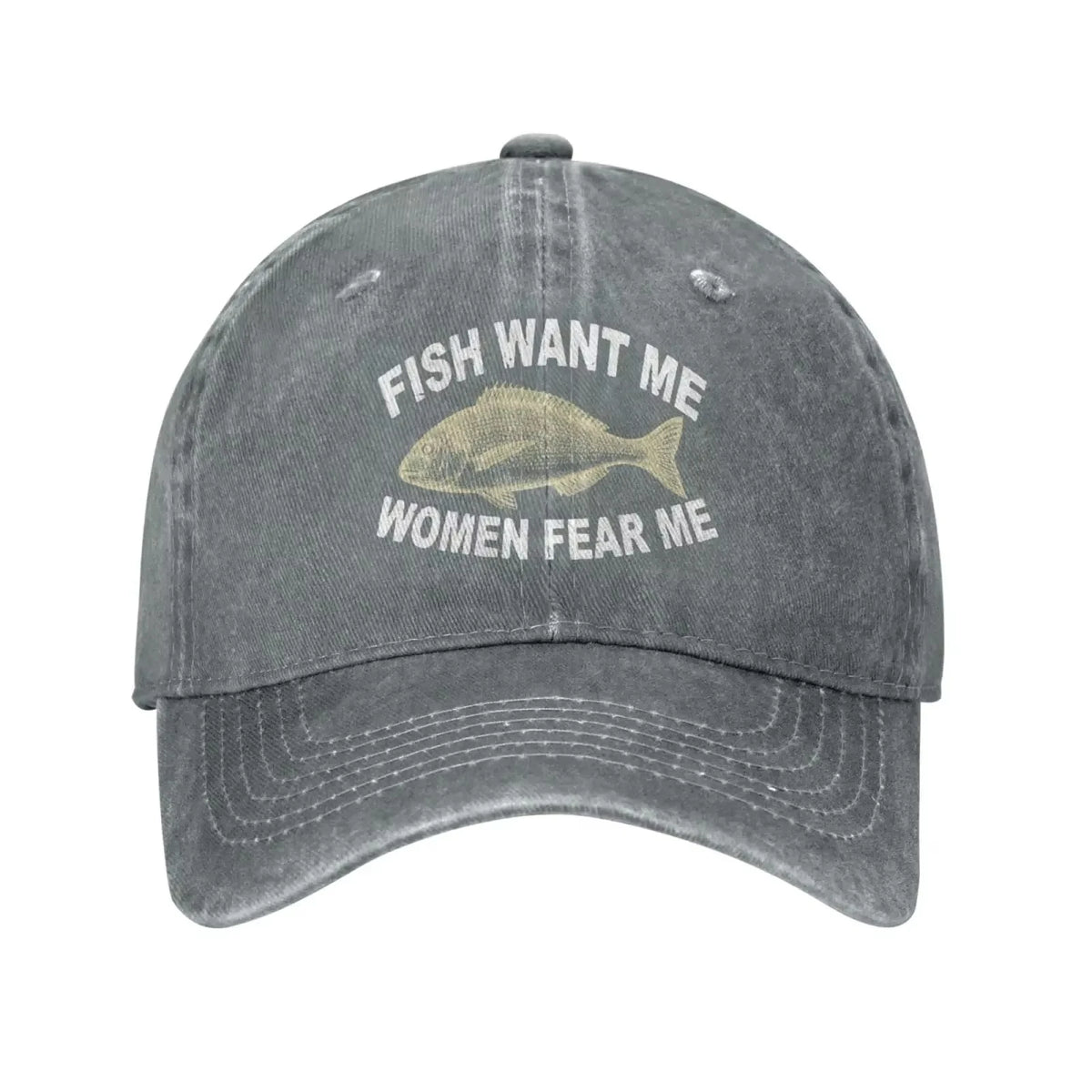 Women Want Me Fishes Fear Me Baseball Cap