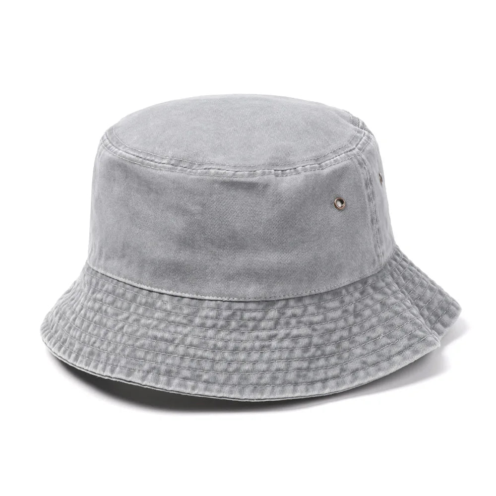 Fashion Denim Washed Bucket Hat Retro Foldable Fisherman Cap For Women Men