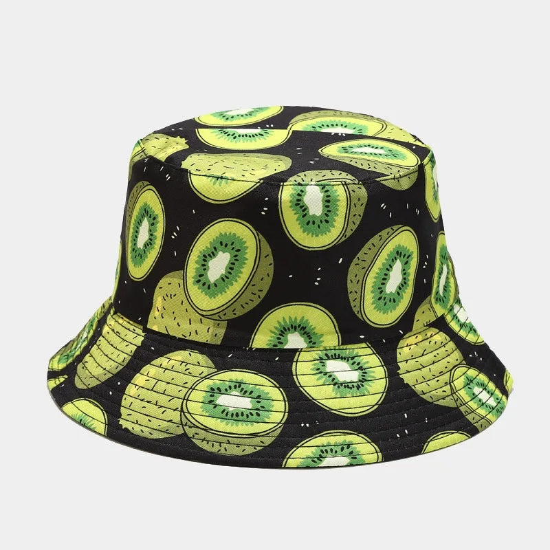 2022 18 Style Cotton Fruit Pattern Print Bucket Hat Fisherman Hat For Men And Women