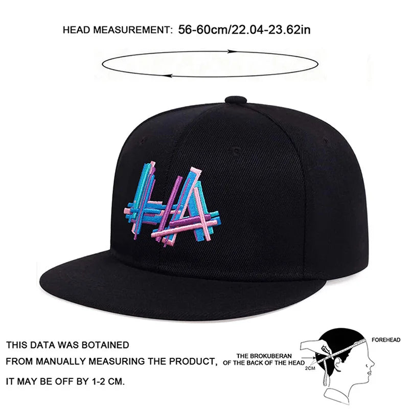 Unisex Letter Embroidery Hip-hop Hats Snapback Cap