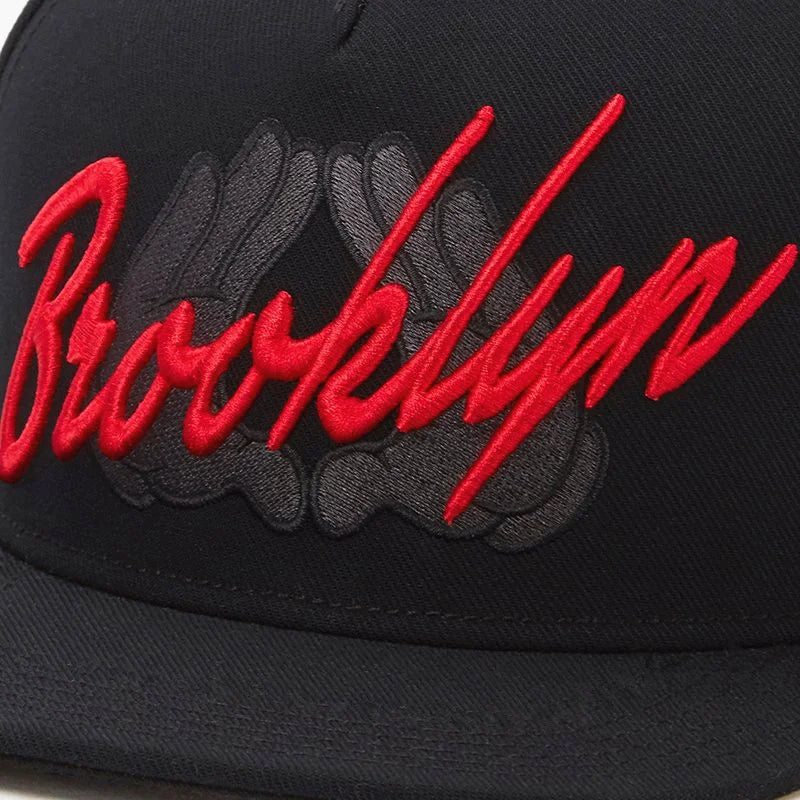 CAP BROOKLYN Black Hip Hop Snapback Hat For Men Women