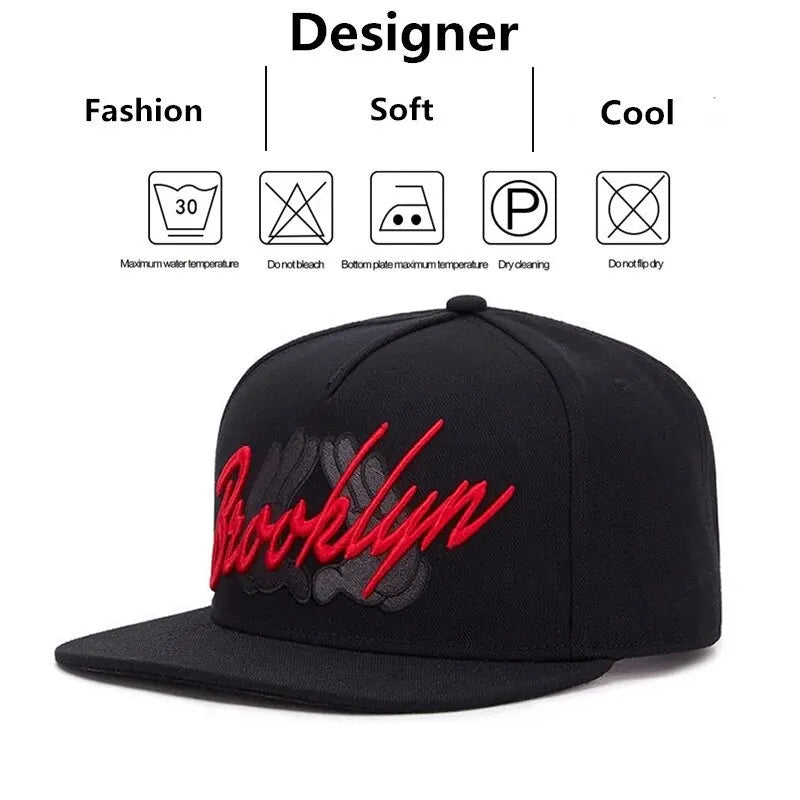 Unisex Letter Embroidery Hip-hop Hats Snapback Caps Baseball Caps Sunscreen Hat