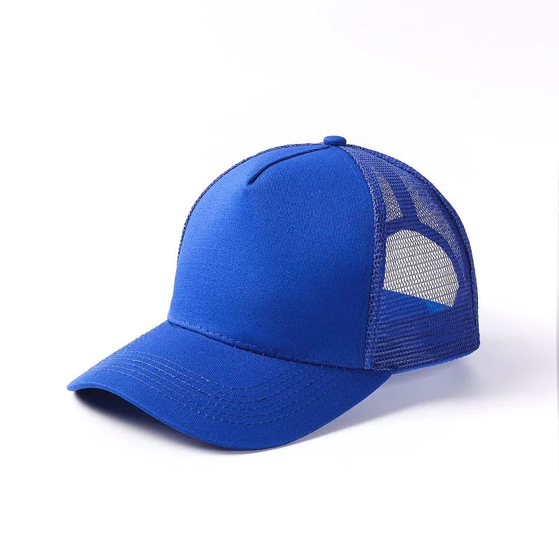 5 Pane Mesh Baseball Cap Adult Hip Hop Curved Snapback Hats