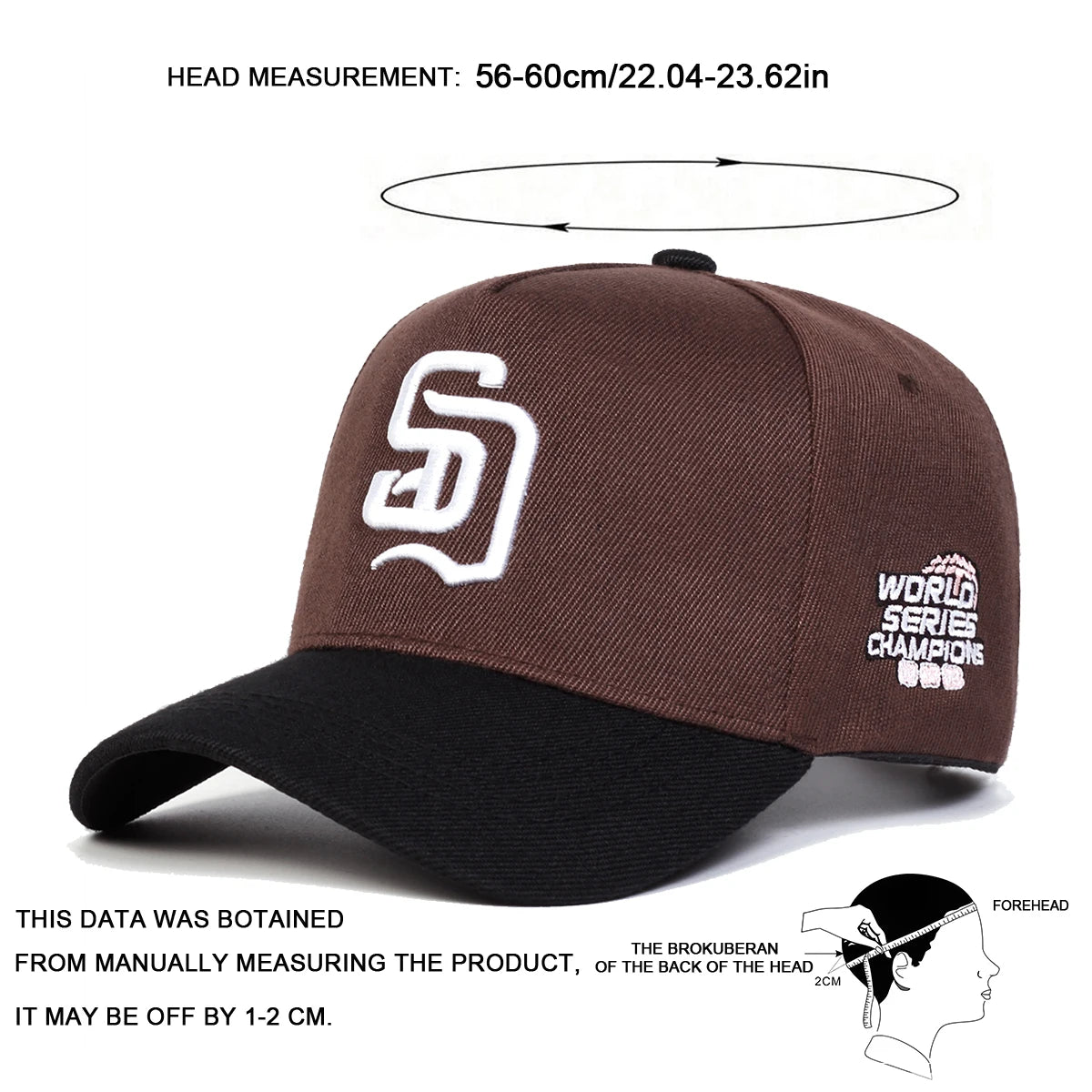 Unisex SD Letter Embroidery Baseball Caps
