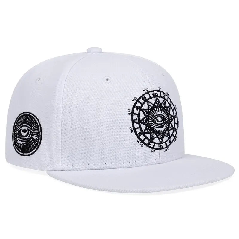 Unisex Eyes Letter Embroidery Hip-hop Hats Baseball Caps Snapback Caps