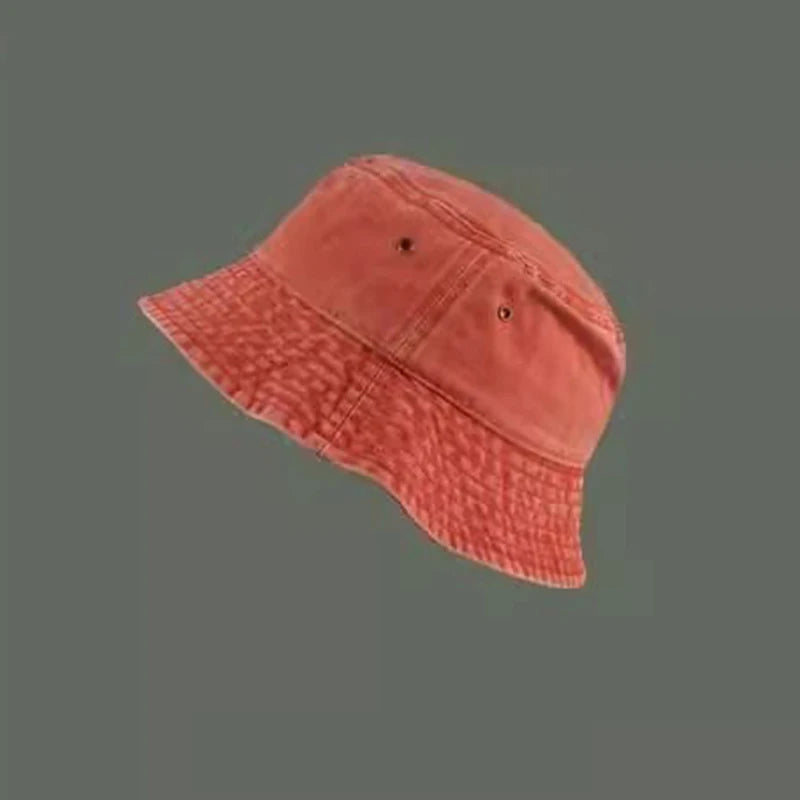 Bucket Hat Retro Washed Denim Fisherman Hat Fashionable And Versatile Sun Hat