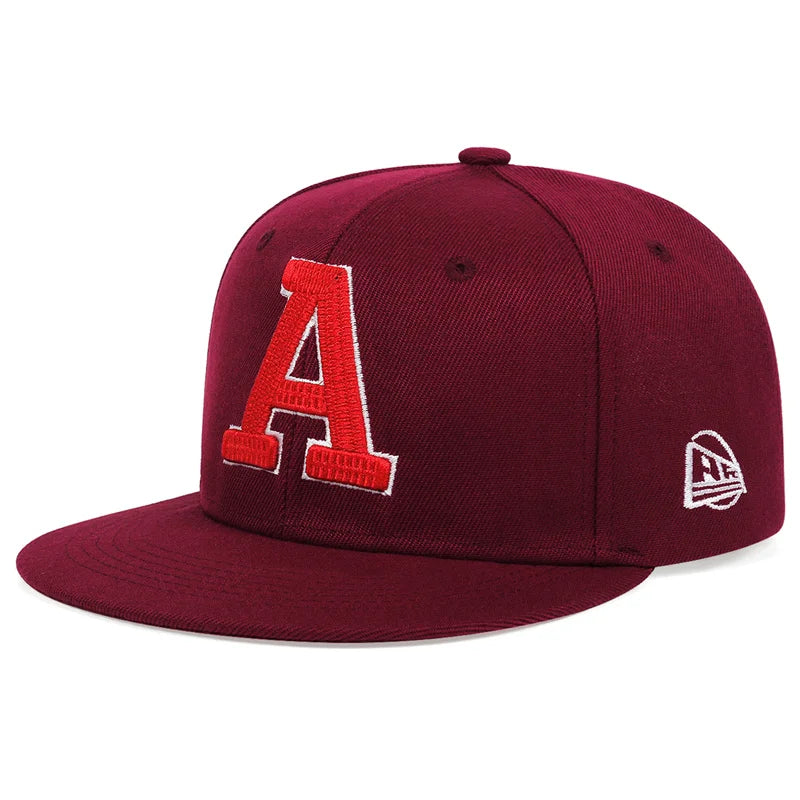 New Fashion Adjustable Snapback Caps A letter Hip Hop Sport Hats For Men Women