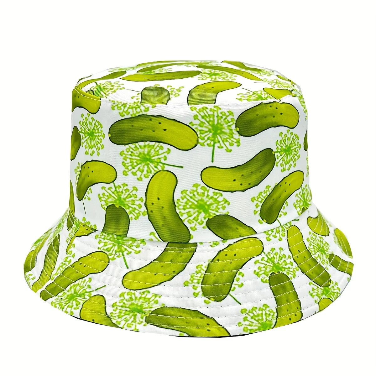 Unisex Reversible Cucumber Print Pattern Bucket Hat