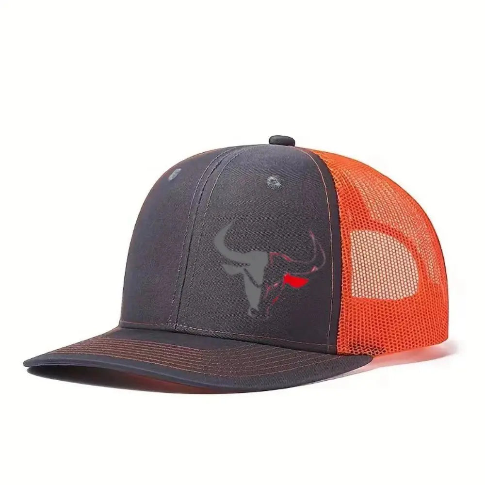Casual Bull Head Print Summer Baseball Cap Mesh