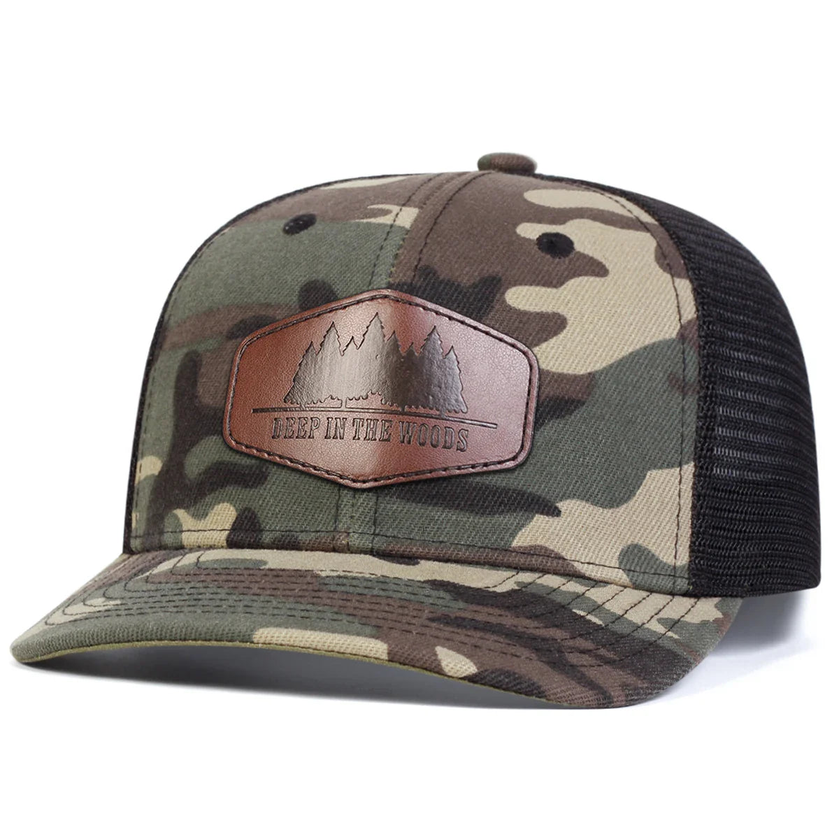 DEEP IN THE WOODS Leather Label Baseball Net Caps
