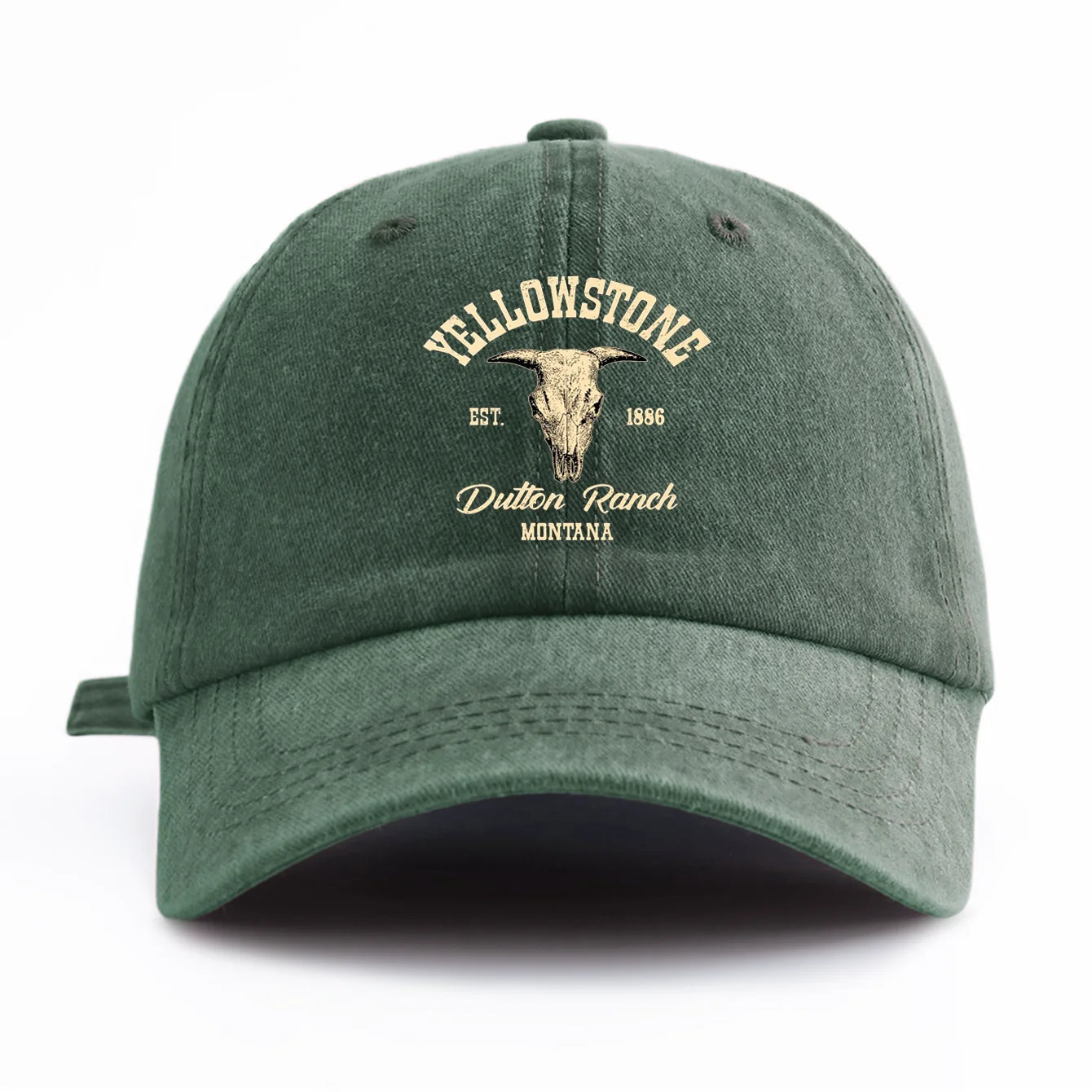 Yellowstone Print Washed Baseball Cap For Adults