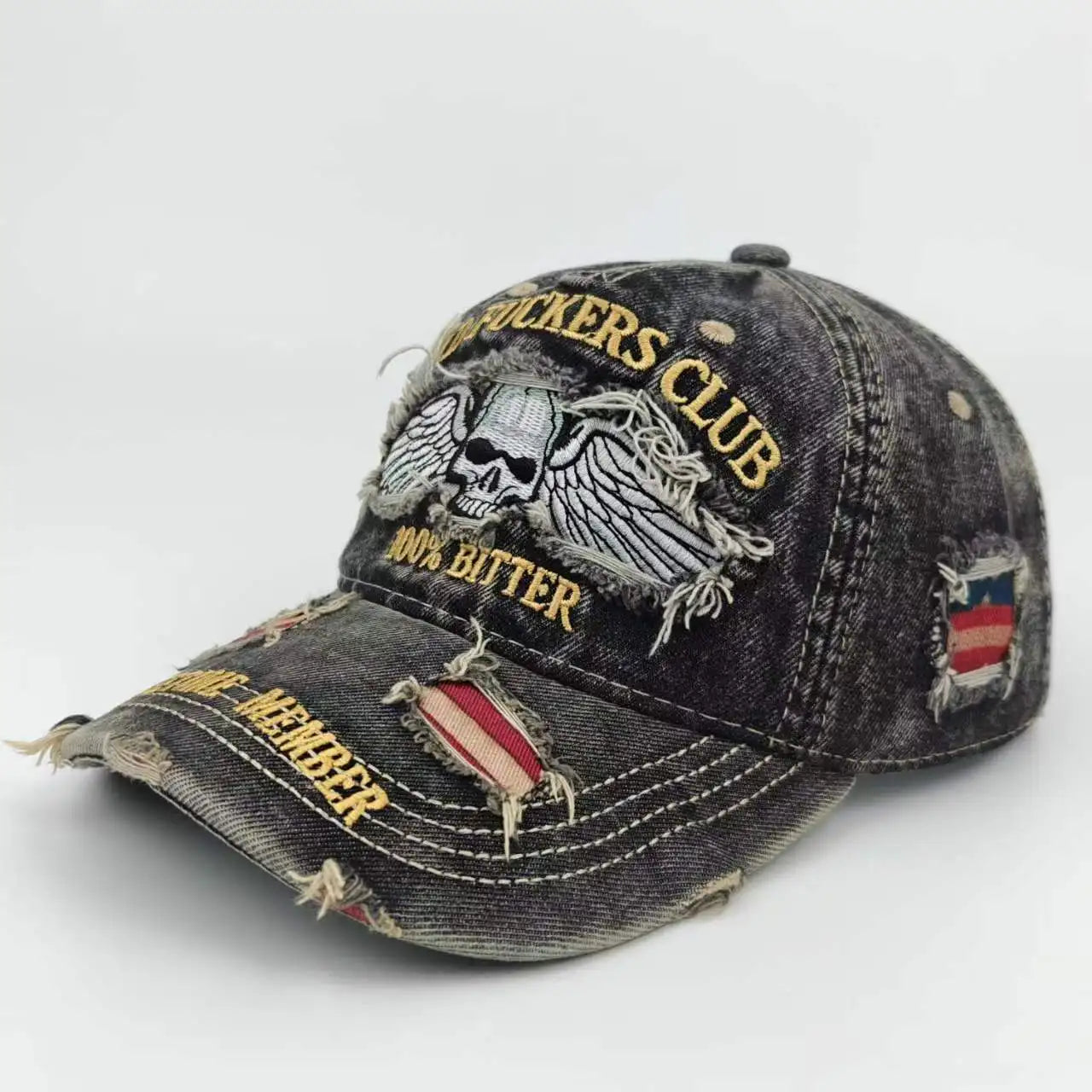 Embroidered 250th Anniversary Ripped Baseball Cap