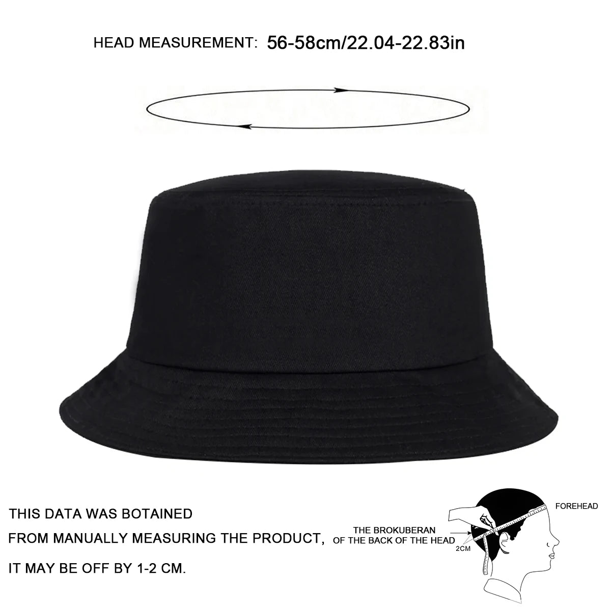 Unisex Solid Color Light Plate Personality Bucket Hats